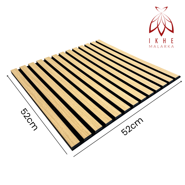 2 Stück 0,54m² / Lamellen 3d Paneele Holz Wandpaneele Deckenpaneele Dekoren/schalldämmung - PET Filz 6mm und MDF 9mm (11000C)