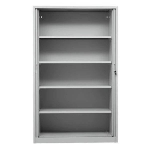 PROREGAL Rollladenschrank Weasel 5 Ordernhöhen HxBxT 195 x 120 x 46 cm Grau