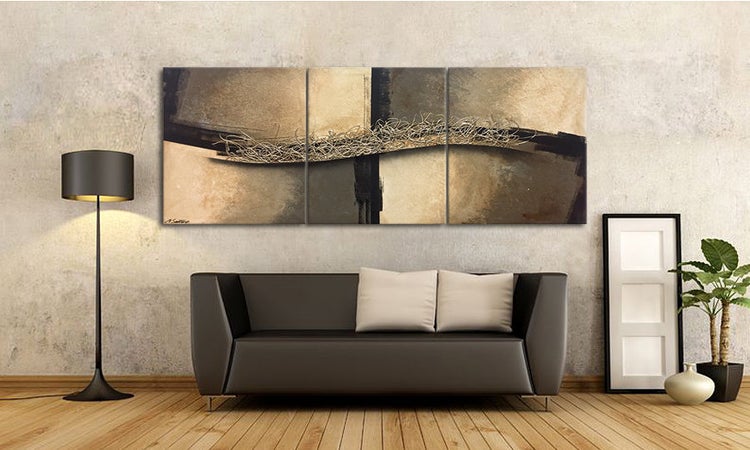 Das Wohnzimmerbild -Overcoming- 210x80x2 cm handgemaltes Unikat