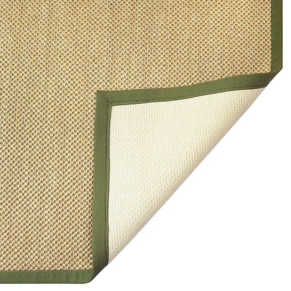 FLOORDIREKT Sisal-Teppich Tiger-Eye - aus 100% Sisal - mit Brodüre - Natur - Rand: Taupe - 160 x 230 cm