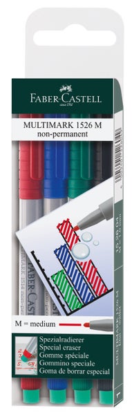 Faber-Castell Folienstift Multimark non-permanent M, 4er Set