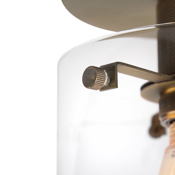 Detailaufnahme einer Lampe mit Glaszylinder und Schraubverschluss