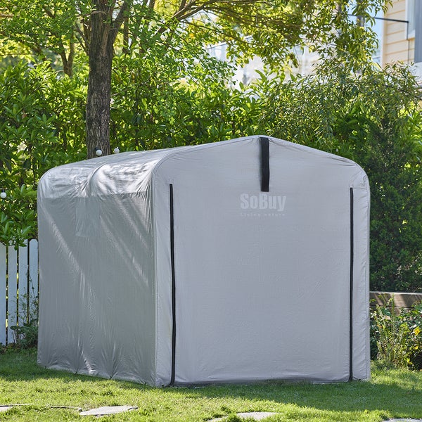 SoBuy Gerätehaus aus Kunststoff im Garten
