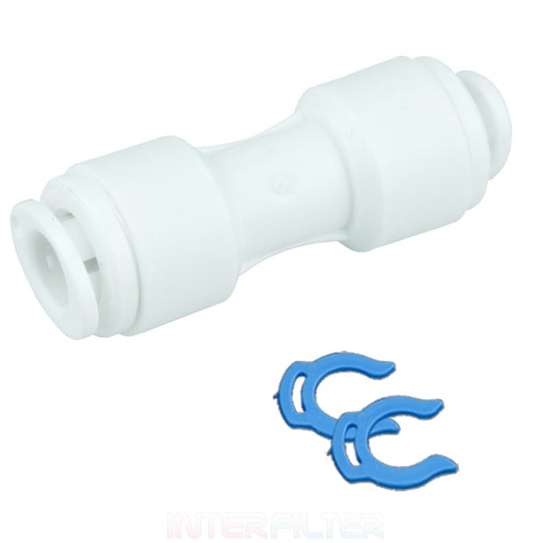 Gerade Verbinder für Wasserfilter mit Sicherungsclips