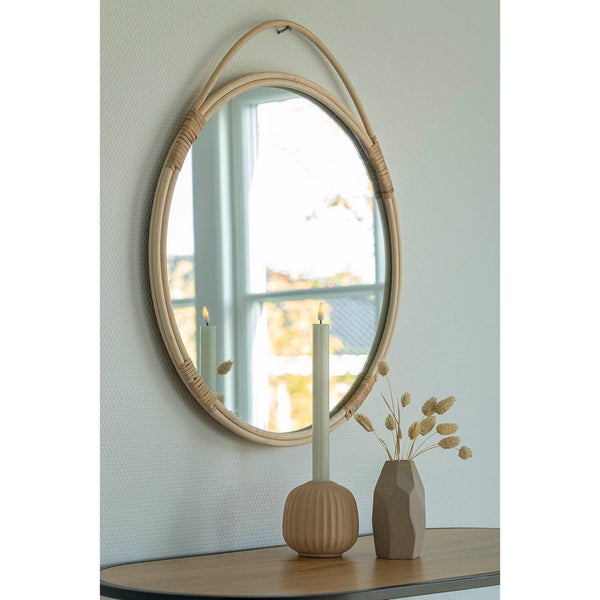 Malo Spiegel Ø50cm natur rattan. 2 X 50 X 50 cm