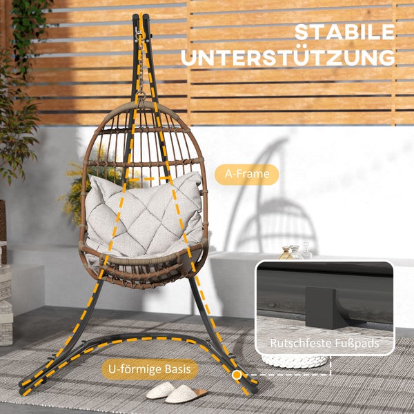 Frau entspannt auf einem Sitzsack mit Hocker von Green Bean. Eine Auswahl weiterer Sitzsäcke wird angezeigt.