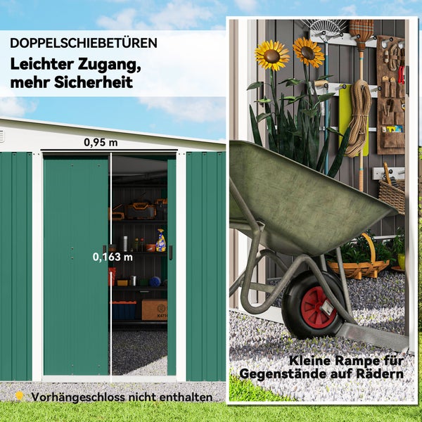 Doppelschiebetüren mit leichter Zugänglichkeit und mehr Sicherheit, inklusive einer Rampe für Gegenstände auf Rädern.