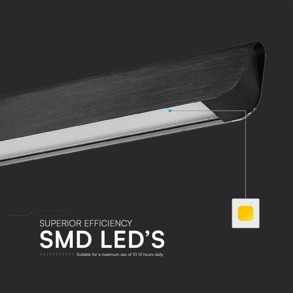 Nahaufnahme einer LED-Lampe mit SMD-LEDs, die für eine maximale tägliche Nutzung von 10 bis 12 Stunden geeignet sind.
