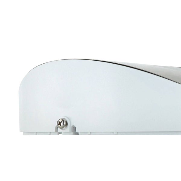 Detailansicht eines weißen Geräts mit Schraube