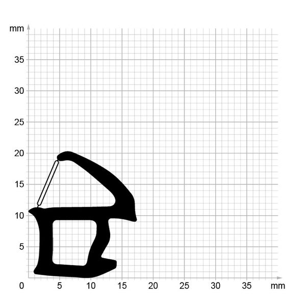 DIWARO. | Stahlzargendichtung SZ027 | schwarz | 5 Meter