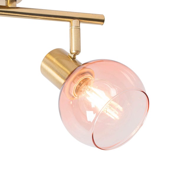 Deckenleuchte mit einem Leuchtmittel und einem Lampenschirm aus Glas