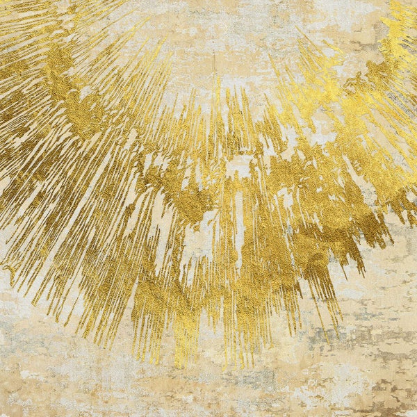 Tapete mit goldenem Strahlenmuster