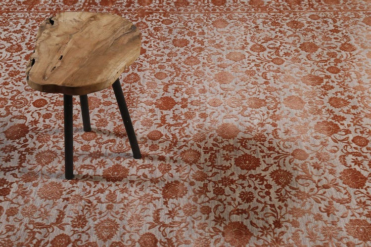 Esprit Teppich Rot Grau meliert Vintage Florida 133x200 cm