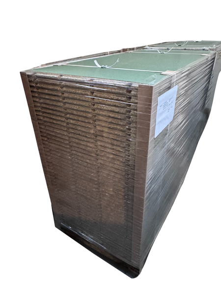 Verpackte Palette Holzfaserplatten