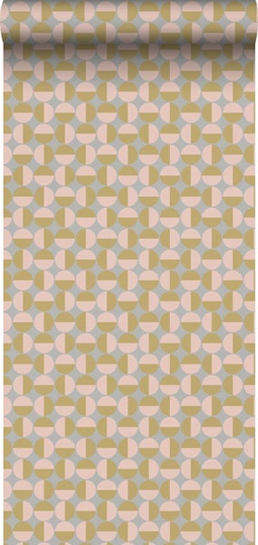 Borastapeter Tapete grafisches Motiv Rosa - 53 cm x 10.05 m - 660704