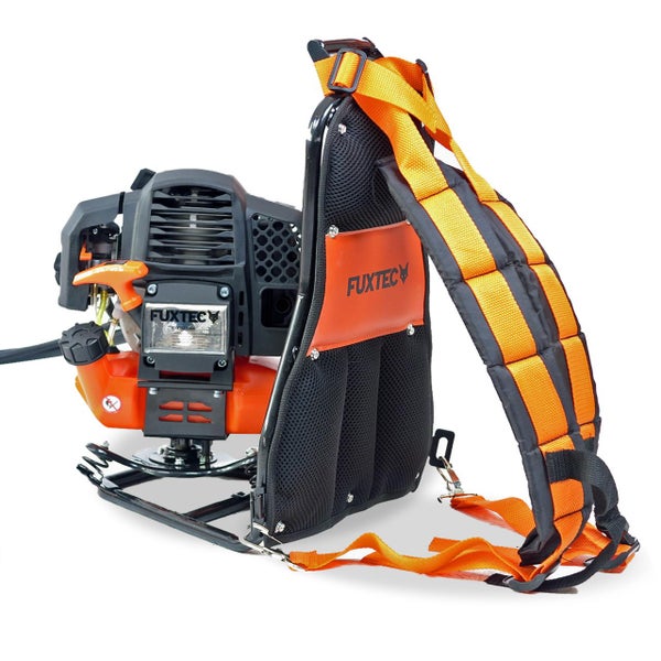 FUXTEC 2in1 Rückentragbare Benzin Motorsense FX-MS152T - 52ccm | 3PS  | 2-Takt Freischneider | 8,8Kg |  9-Zahn | 900ml | Easy Start