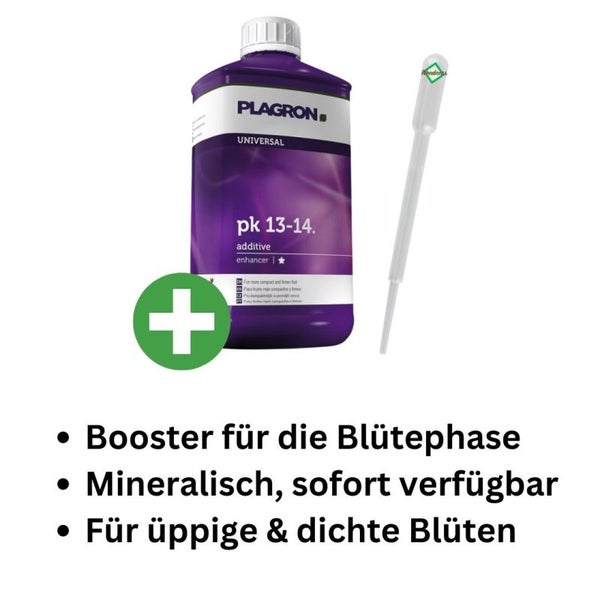 Plagron PK 13/14 Dünger 500 ml – Hochergiebiges Blüh- und Fruchtförderung mit Pipette für kräftige Pflanzen, maximale Erträge & gesunden Pflanzenwuchs