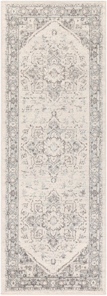 Vintage Orientalischer Teppich Grau/Beige 80x150 cm FARAH