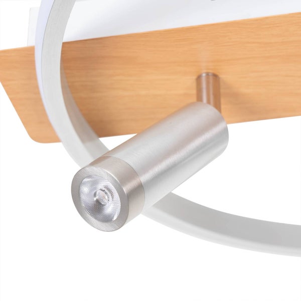 Lindby LED Deckenleuchte Signera dimmbar (Modern) in Alu aus Aluminium (1 flammig, ) - Lampe Deckenlampe Wohnzimmerleuchte