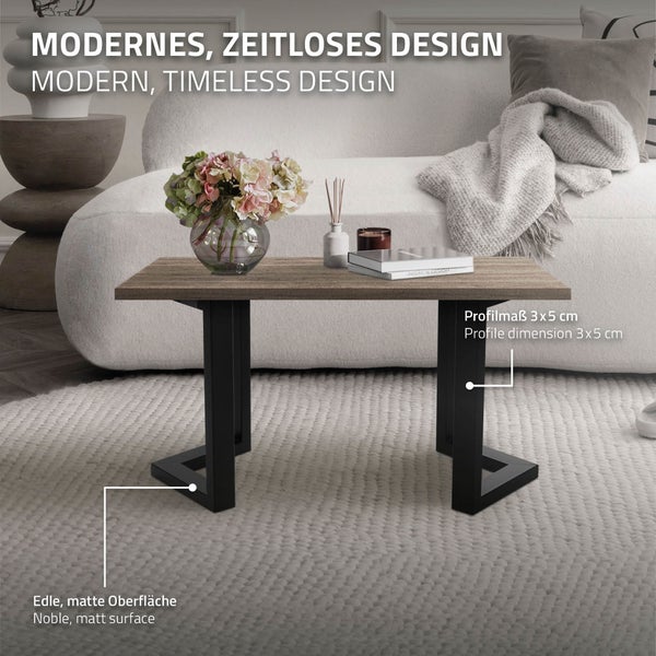 ML-Design 2er Set Tischkufen ARROW B25xH43 cm V-Form, Metall, Schwarz, Industriedesign,  Kufengestell für Couchtisch & Sitzbank, Tischgestell Tischbeine Tischuntergestell Möbelfüße für DIY-Projekte