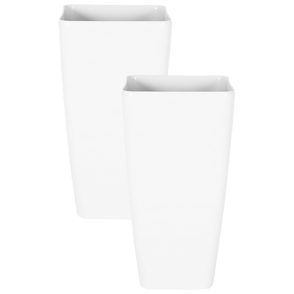 Set mit 2 Blumentöpfen MODI Stein 30 cm Weiß