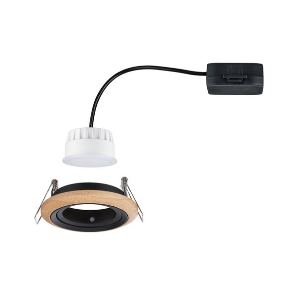 LED Einbaustrahler mit Holzoptik Rahmen und integriertem Netzteil