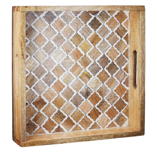 Tablett GILDE 2er Set TAVERNO Servieren natur Breite 30,5cm Mangoholz