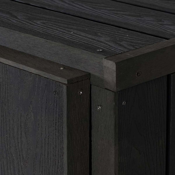 Detailansicht einer Gartenbox aus Holz