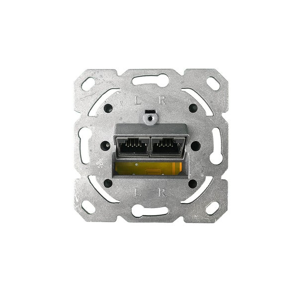 ProfiPatch Netzwerkdose LAN Dose Cat6 250MHz Unterputz 2x RJ45 Port Anschluss oben/unten POE CAT6,CAT5 geschirmt weiß