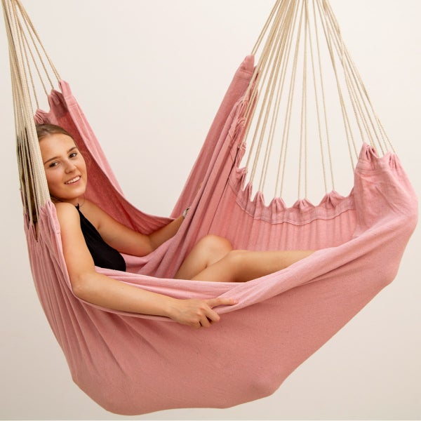 XXL Hängesessel Relaxsessel 185x130cm bis 150kg in Rosa