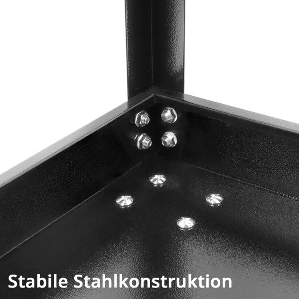 Detailansicht einer stabilen Stahlkonstruktion mit Schrauben