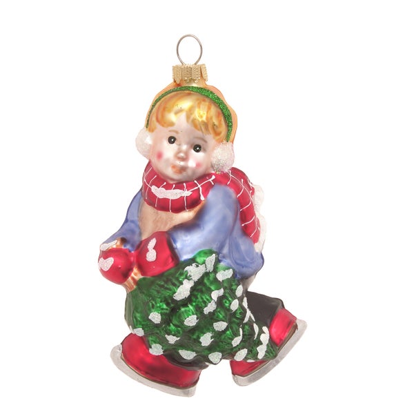 Weihnachtsbaumschmuck Kind auf Schlittschuhen