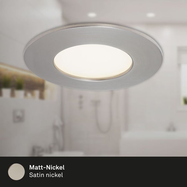 LED Einbauleuchte, Ø 8,5 cm, 4,8 W, Matt-Nickel, Briloner Leuchten