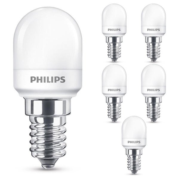 Philips LED Lampe ersetzt 7W, E14 T25 Kühlschranklampe, warmweiß, 70 Lumen, nicht dimmbar, 6er Pack