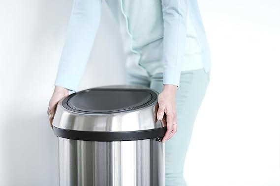 Brabantia Abfallbehälter Mit Soft Touch Öffnung 60 Liter HxBxT 71 x 40 x 40 cm Metall Matt Edelstahl