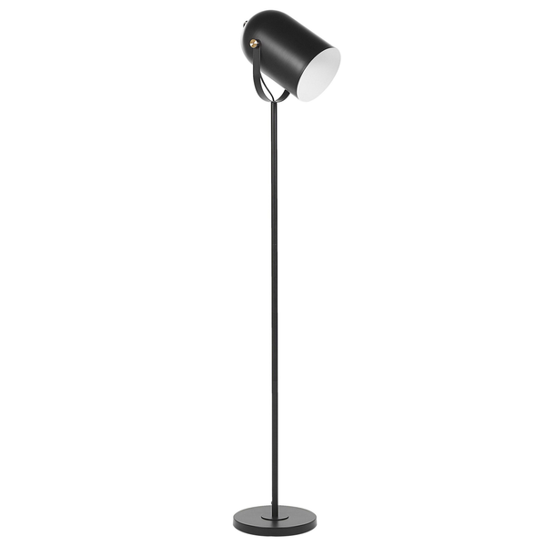 Stehlampe TYRIA verstellbar Metall Schwarz