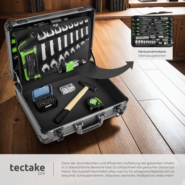 Werkzeugkoffer tectake  500-teilig mit Klappgriff