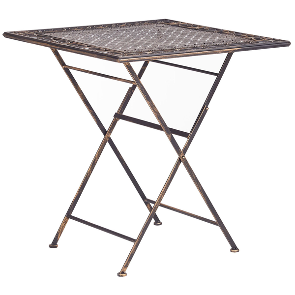 Outdoor Bistrotisch BORMIO 70 cm 70 cm Metall Schwarz