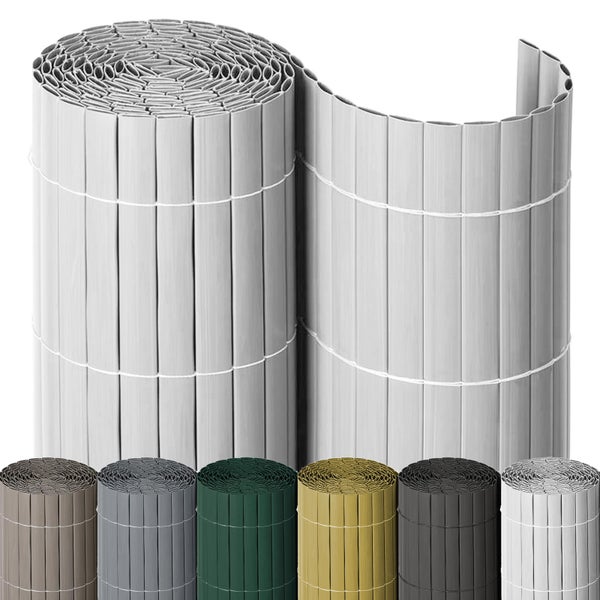 PVC Sichtschutz - 120x300 cm - Weiß - Hohlkammer Sichtschutzmatte - Wetterfest und langlebig - Blickdichter Sichtschutz und Dekorationselement