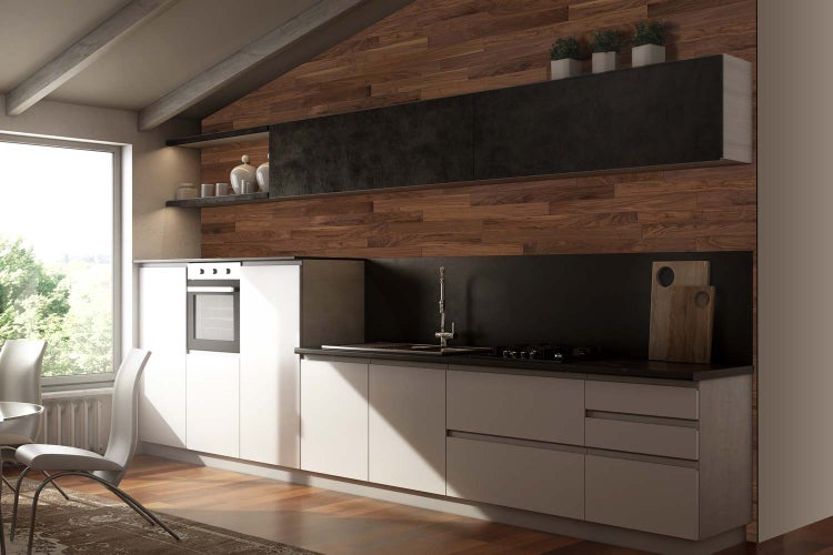 wodewa Holz-Wandverkleidung, edler NUSSBAUM, gedämpft, zum Verkleben - Moderne Wanddekoration für Wohnzimmer, Küche, Bad, Schlafzimmer und Flur