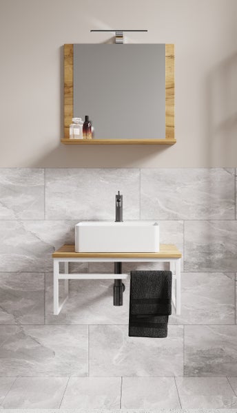3-tlg. Waschtisch Badmöbel Waschbecken Bitila 60