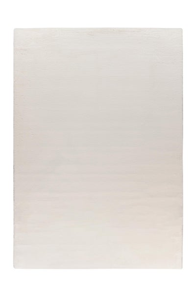 Kurzflor Teppich Plushique Weiß Uni 80 x 150 cm
