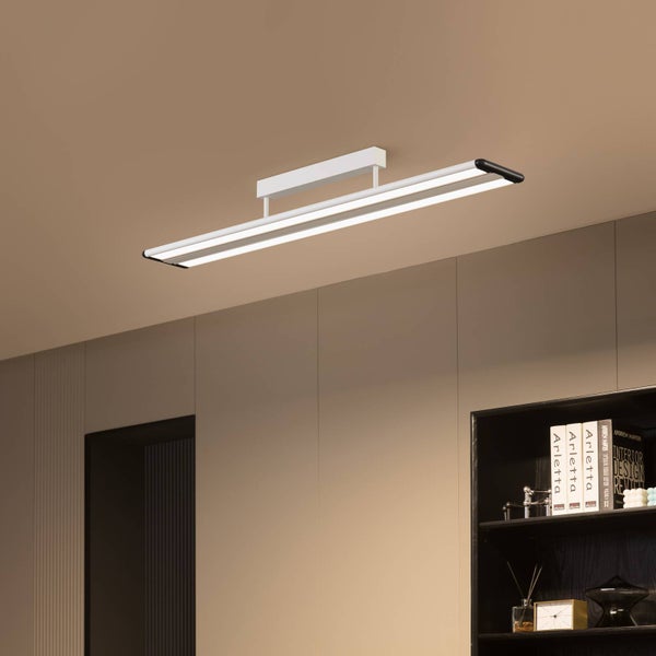 PRIOS LED Yuela (Modern) in Chrom aus Aluminium (1 flammig, ) Arbeitszimmerleuchte
