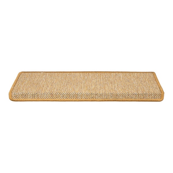 FLOORDIREKT Stufenmatte Sabang - Sisaloptik - Gekettelter Rand & Selbstklebend - Natur - 23,5 x 65 cm - Rechteckig