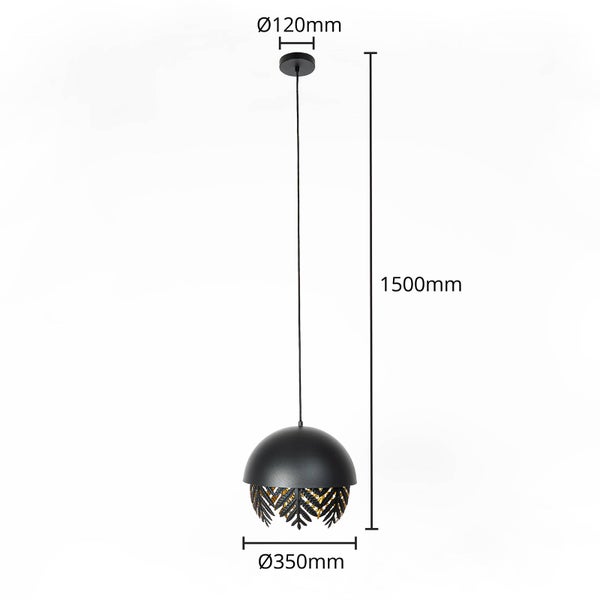 Lucande Pendelleuchte Aparas (Design, Modern) in Schwarz aus Metall (1 flammig E27) - Design-Hängeleuchte Esstischlampe Hängelampe Hängeleuchte Wohnzimmerleuchte
