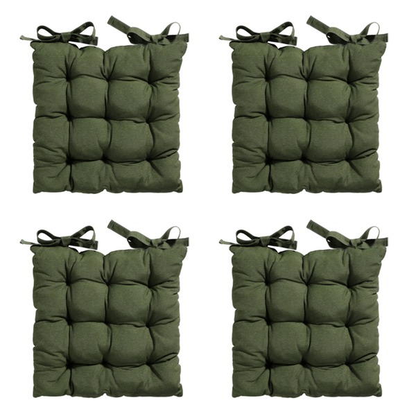 Sitzkissen Tuscany Panama grün - Ca. 46x46 cm - 4er-Set