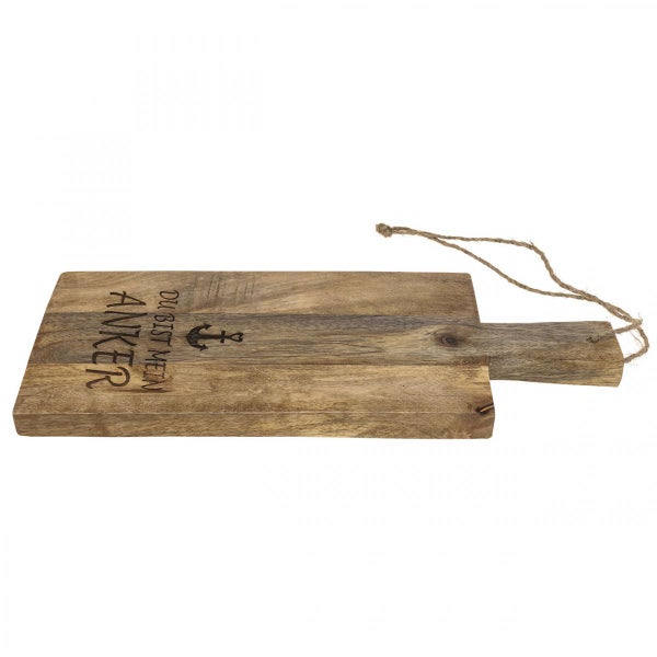 Holzschneidebrett mit Gravur Anker