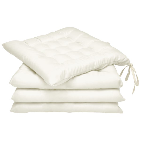 Beautissu Lea Stuhlkissen 40x40x5cm Creme (4tlg)