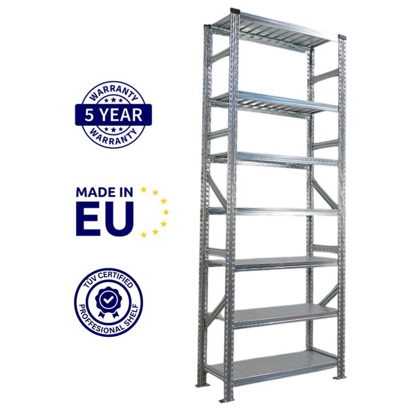 Metallregal mit fünf Regalböden