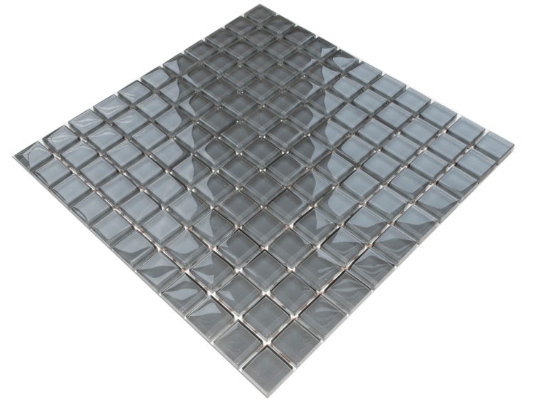 Glasmosaik auf Netz für Bad und Küche 30cm x 30cm  - Dorian Grey